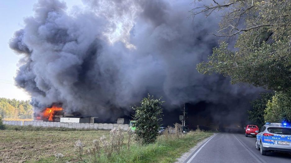 Pożar w Łebieńskiej Hucie