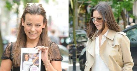 Stylowa Kinga Rusin i dziewczęca Anna Mucha wychodzą ze studia ''Dzień Dobry TVN''