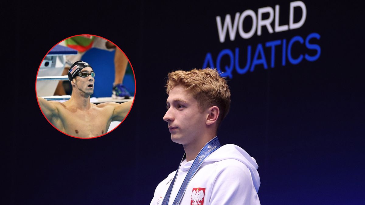 Na dużym zdjęciu: Krzysztof Chmielewski (Getty Images), w kółeczku: Michael Phelps (Getty Images) 