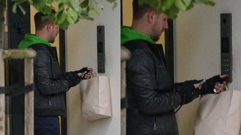 Antek Królikowski pod domem Joanny Opozdy