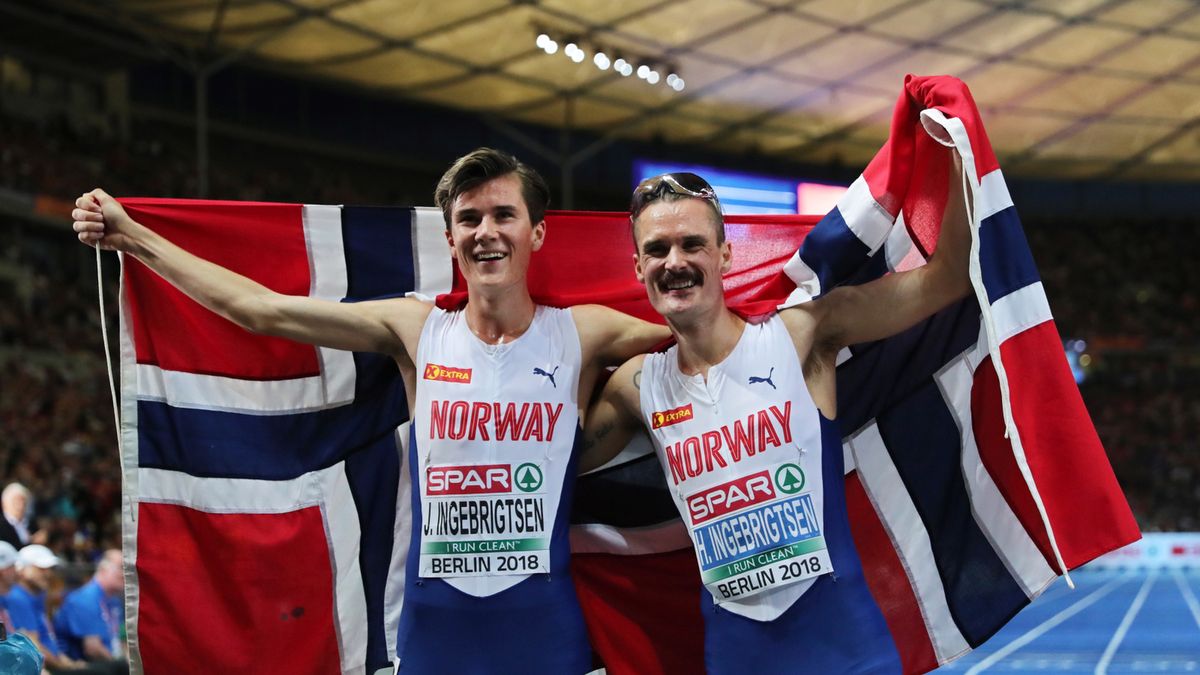 Na zdjęciu od lewej Jakob Ingebrigtsen i Henrik Ingebrigtsen