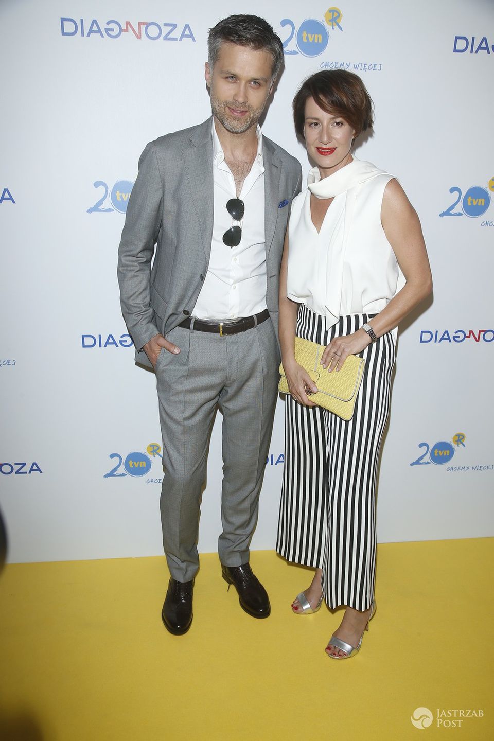 Maja Ostaszewska i Maciej Zakoscielny -  premiera serialu Diagnoza TVN, 2017