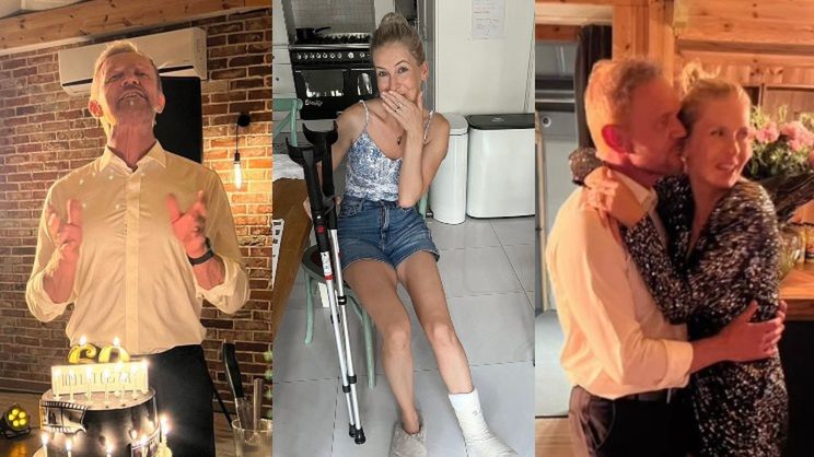 Edyta Pazura skończyła imprezę Czarka z NOGĄ W GIPSIE