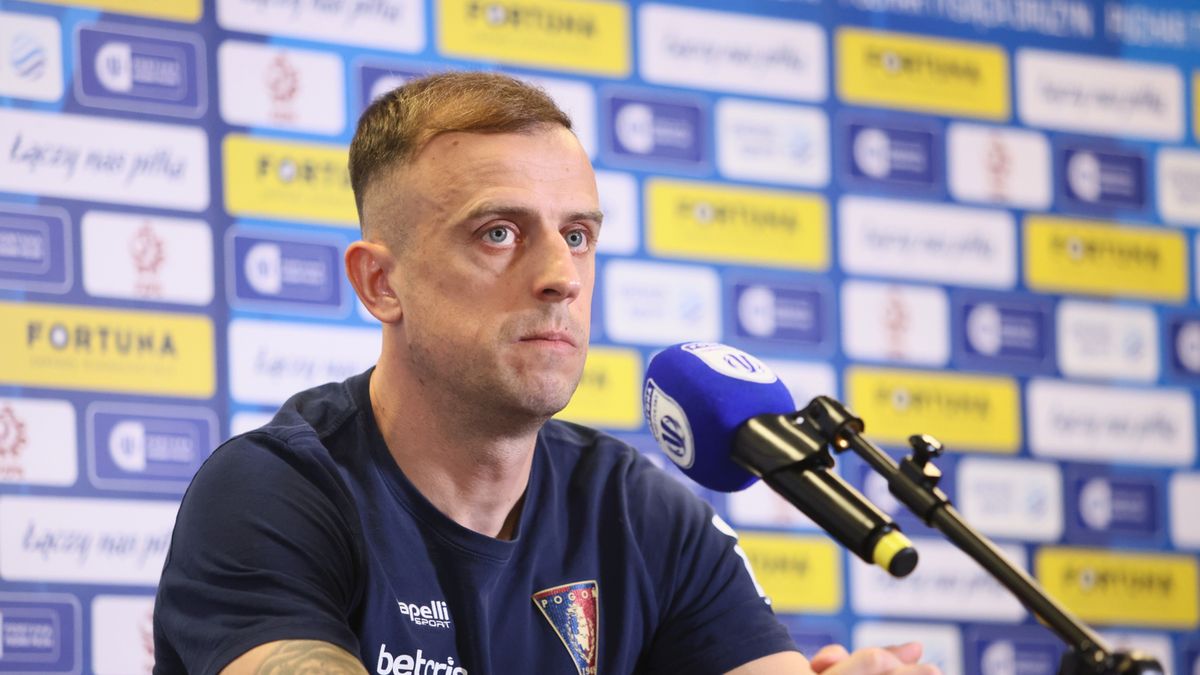 Kamil Grosicki na konferencji prasowej przed finałem Fortuna Pucharu Polski