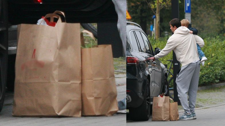 Jarosław Bieniuk spędza czas z synkiem 