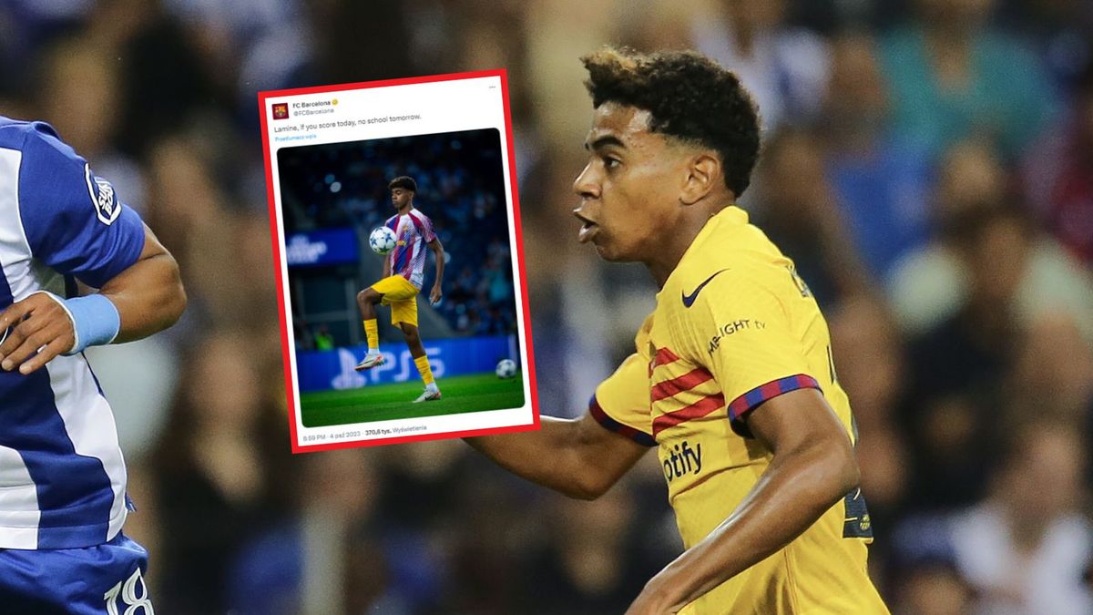 PAP/EPA / MANUEL FERNANDO ARAUJO / twitter.com/FCBarcelona / Na zdjęciu: Lamine Yamal