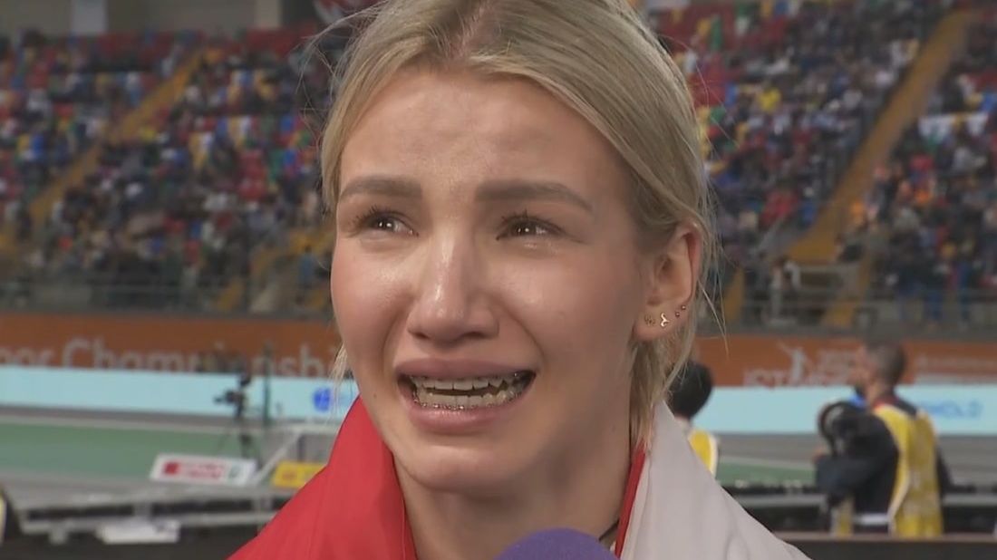 Materiały prasowe / TVP Sport / Na zdjęciu: Adrianna Sułek podczas wywiadu