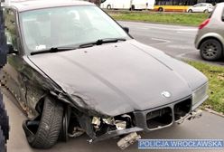 Wrocław. Kierowca BMW uszkodził osiem zaparkowanych samochodów. Był pod wpływem alkoholu
