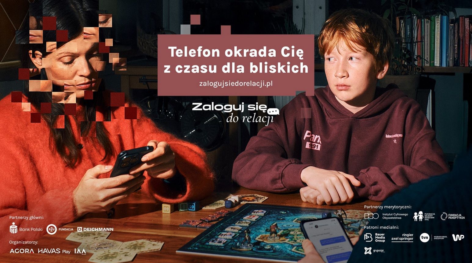 Plakat z kampanii „Zaloguj się do relacji”