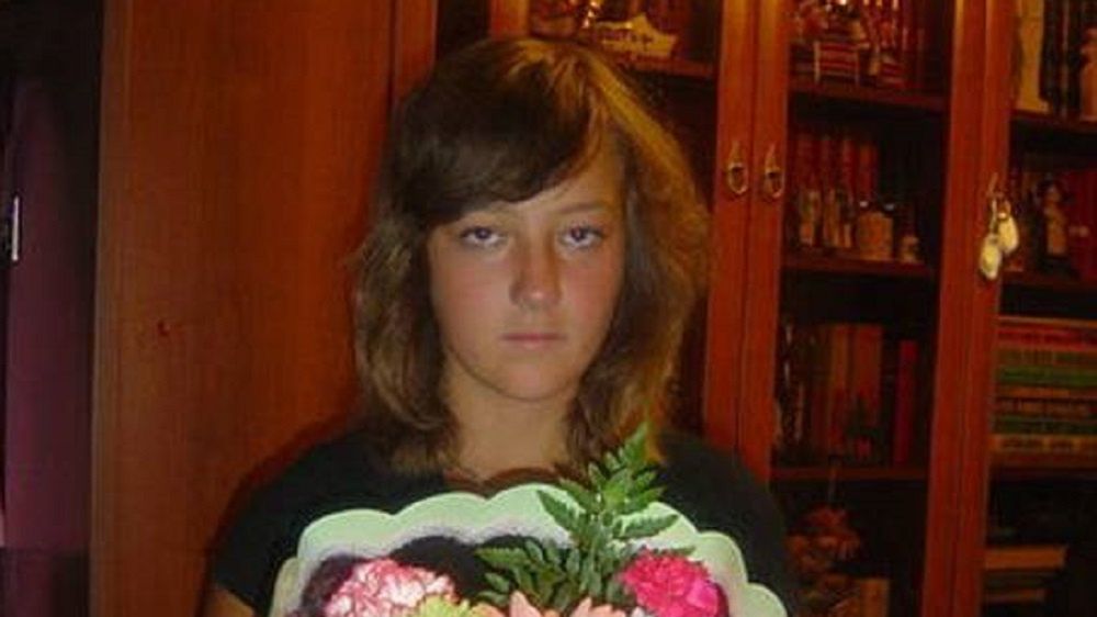 Aleksandra Erochowa na zdjęciu jako nastolatka