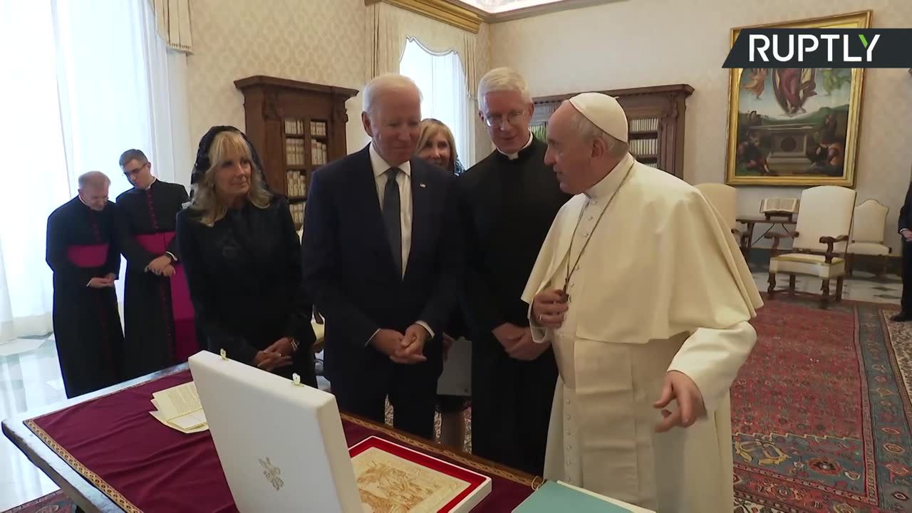 Spotkanie papieża Franciszka z prezydentem USA Joe Bidenem.