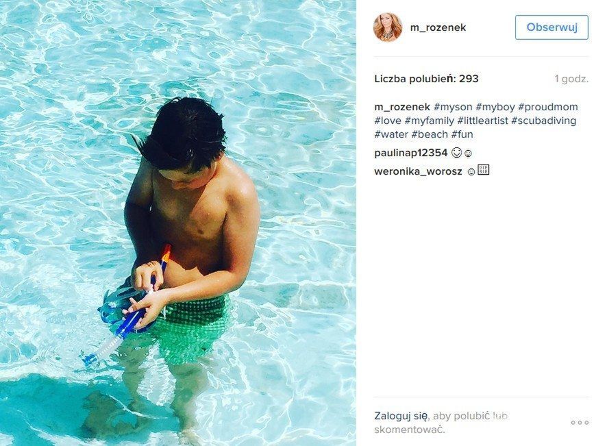 Stanisław, starszy syn Małgorzaty Rozenek, w tym roku skończył 10 lat. Razem z mamą, 6-letnim bratem Tadeuszem i Radosławem Majdanem jest na wakacjach