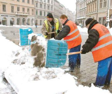 Kraków pokryła gruba warstwa śniegu