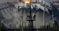 Konflikt na Ukrainie - zniszczone lotnisko w Doniecku
