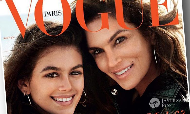 Cindy Crawford i jej córka Kaia Gerber na okładce "Vogue Paris, kwiecień 2016 (fot. Mario Testino)