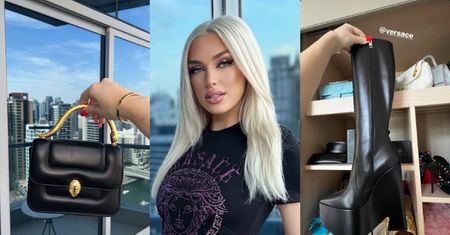 Caroline Derpienski chwali się, co będzie nosić w Dubaju: torba Chanel, sukienka Versace i nie tylko. "Dolarsowo"? (FOTO)