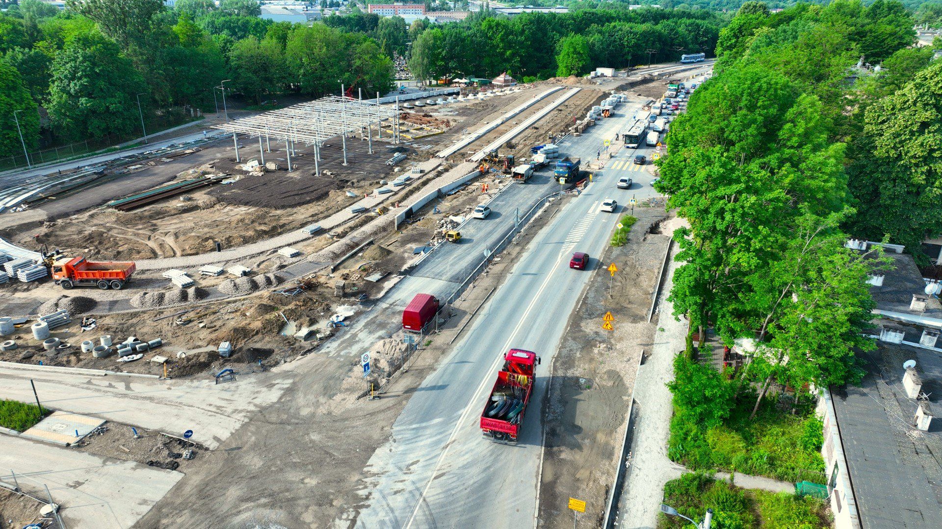 Trwa przebudowa pierwszego odcinka ul. Kocmyrzowskiej