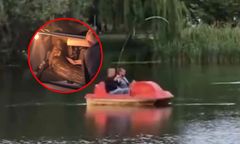 Wielki sum wyłowiony z jeziora. Policja zatrzymała Ukraińca