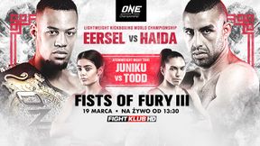 MMA. ONE Championship: Trzecia gala Fists of Fury na żywo w Fightklubie