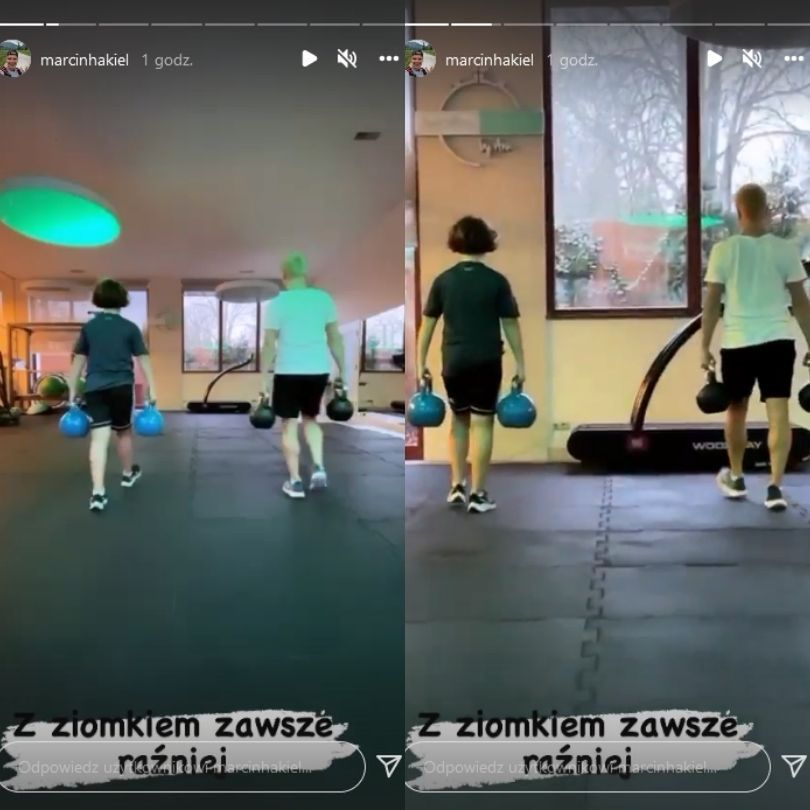 Marcin Hakiel wylewa siódme poty na siłowni