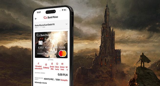 Konto dla gracza w Banku Pekao S.A. z kartą do konta z wizerunkiem gamingowym oraz 300 zł na start