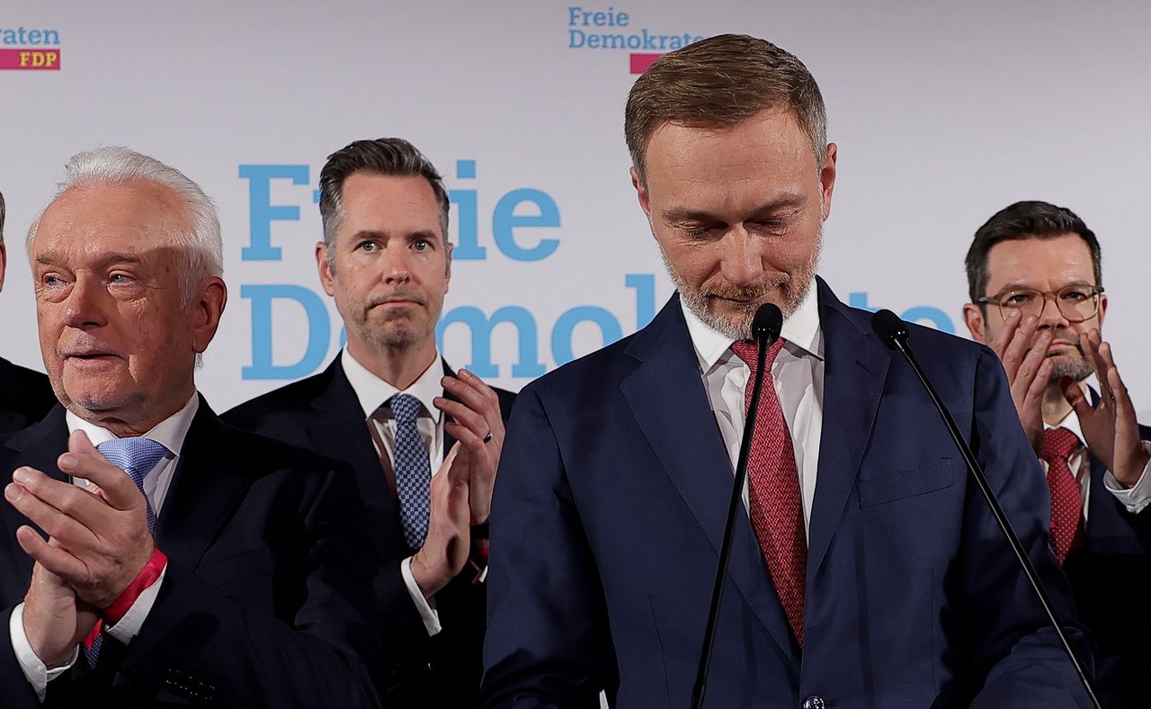 Porażka FDP w wyborach. Christian Lindner rezygnuje z polityki