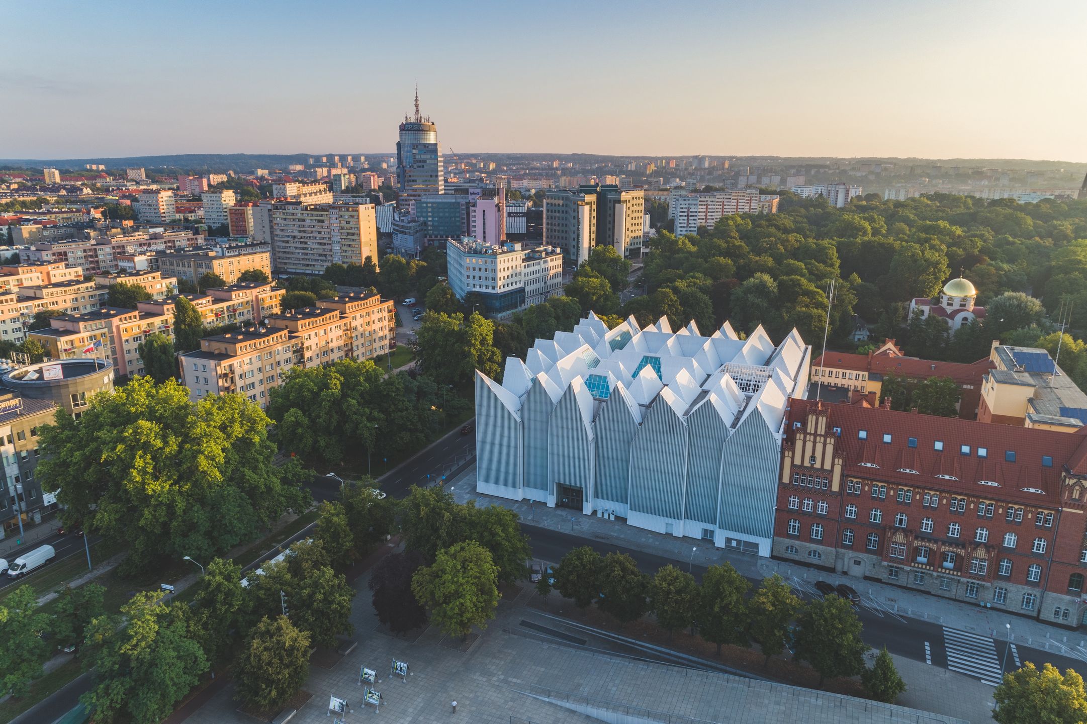 Filharmonia Szczecińska z lotu ptaka