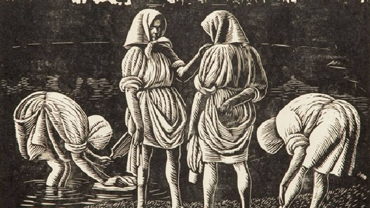 Praczki na grafice Władysława Skoczylasa