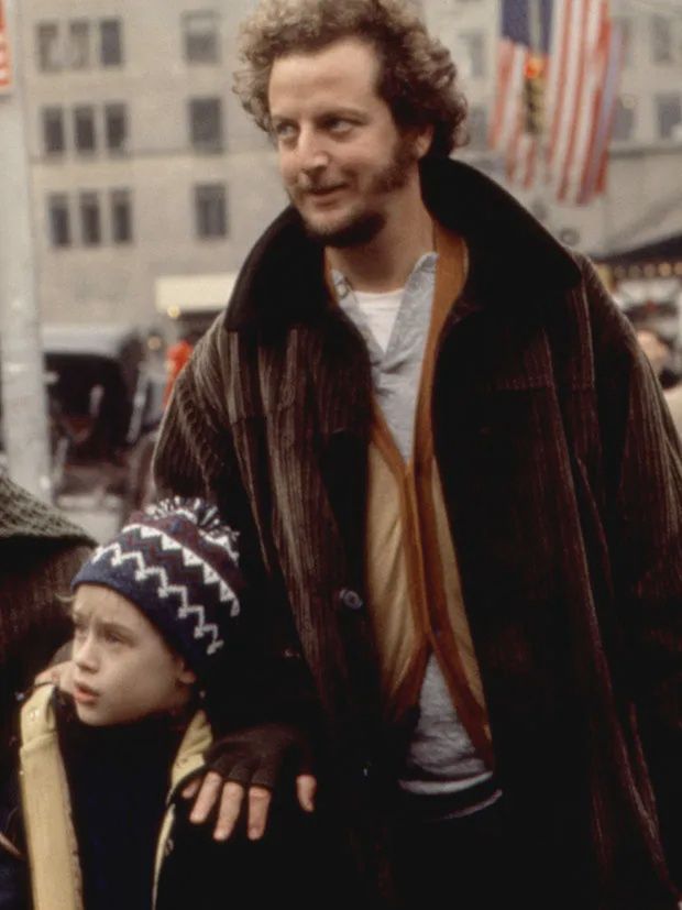 Daniel Stern i Macaulay Culkin na planie filmu Kevin sam w domu