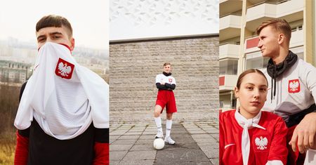 Grzywka od rondla, blokowiska i złote łańcuchy. Nike prezentuje sesję strojów dla Reprezentacji Polski