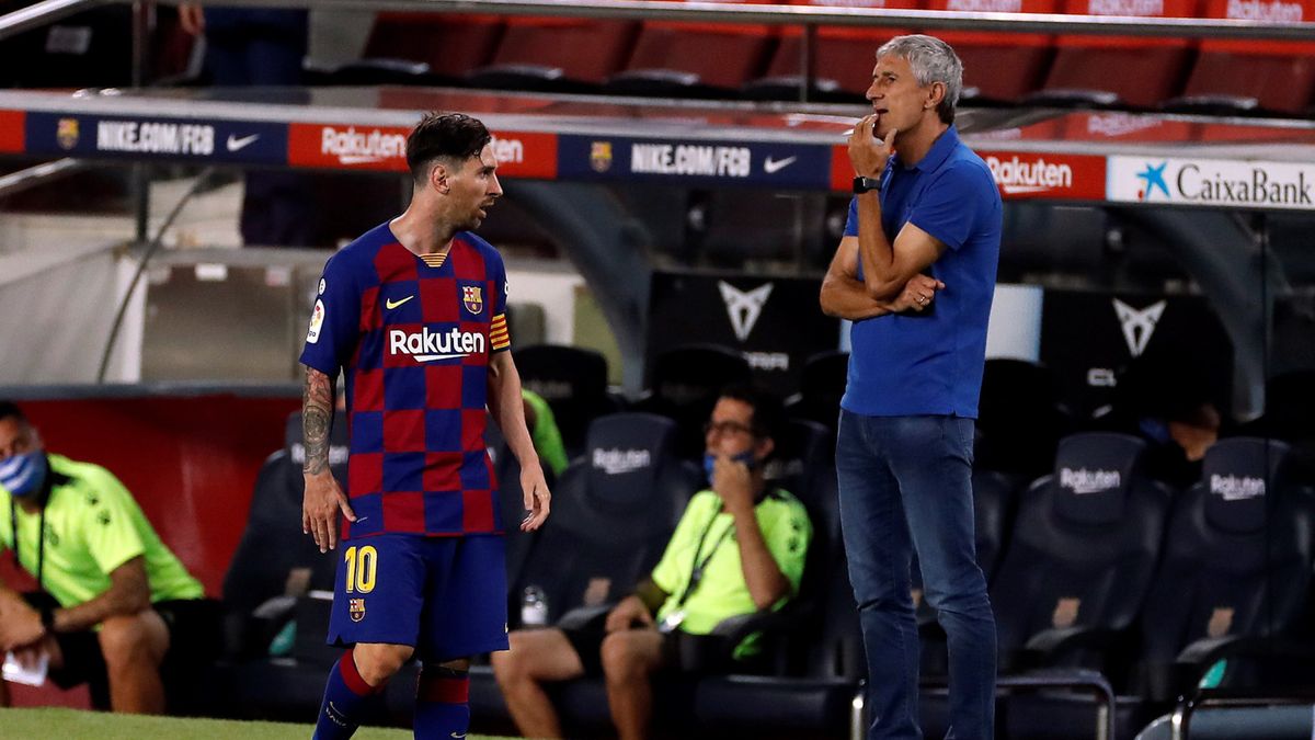 Lionel Messi i Quique Setien