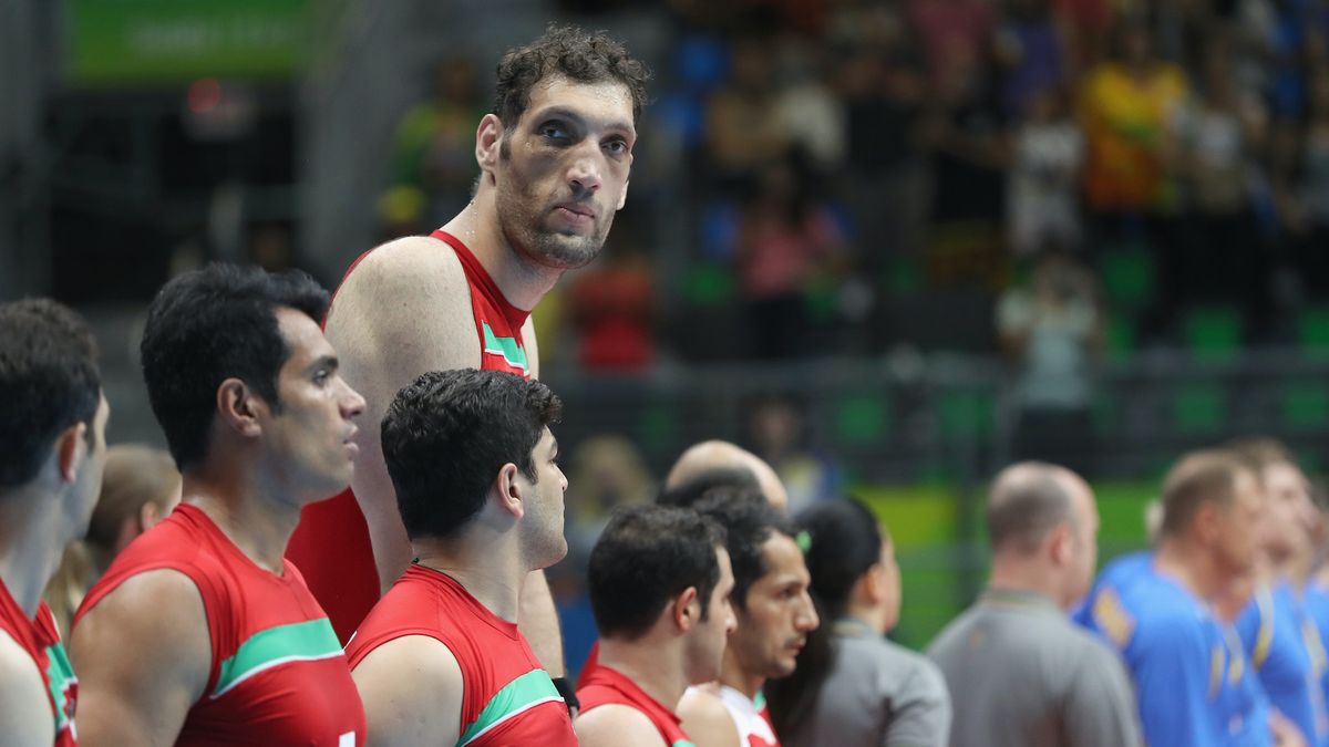 Morteza Mehrzad przed jednym z meczów podczas paraolimpiady w Rio de Janeiro, w 2016 roku