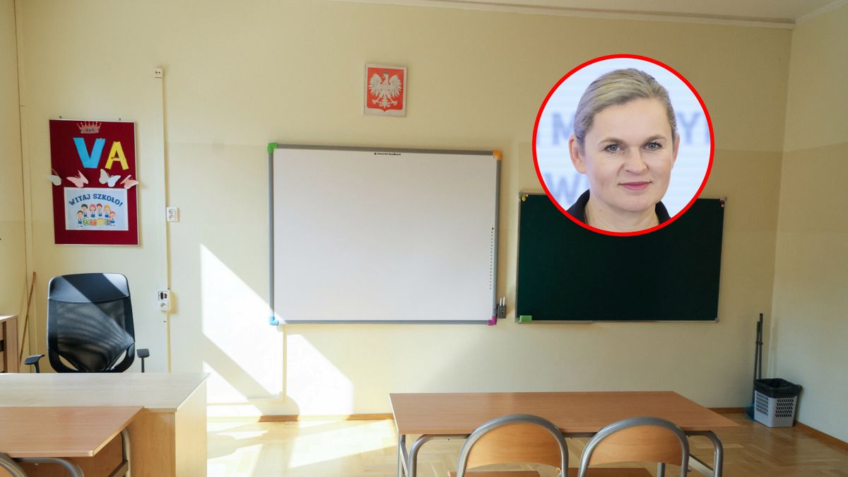 East News / Pawel Wodzynski/Adam Burakowski / Na zdjęciu: klasa szkolna, w kółku minister edukacji Barbara Nowacka