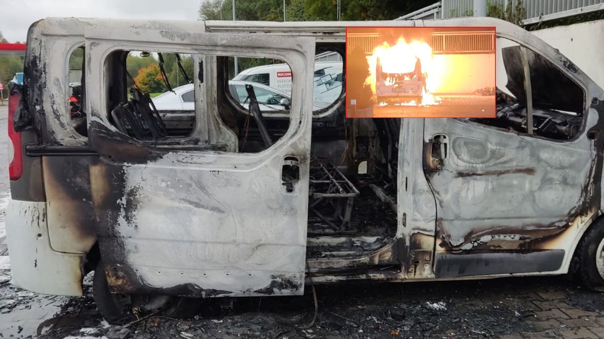 spalony bus UKS Szczytnik
