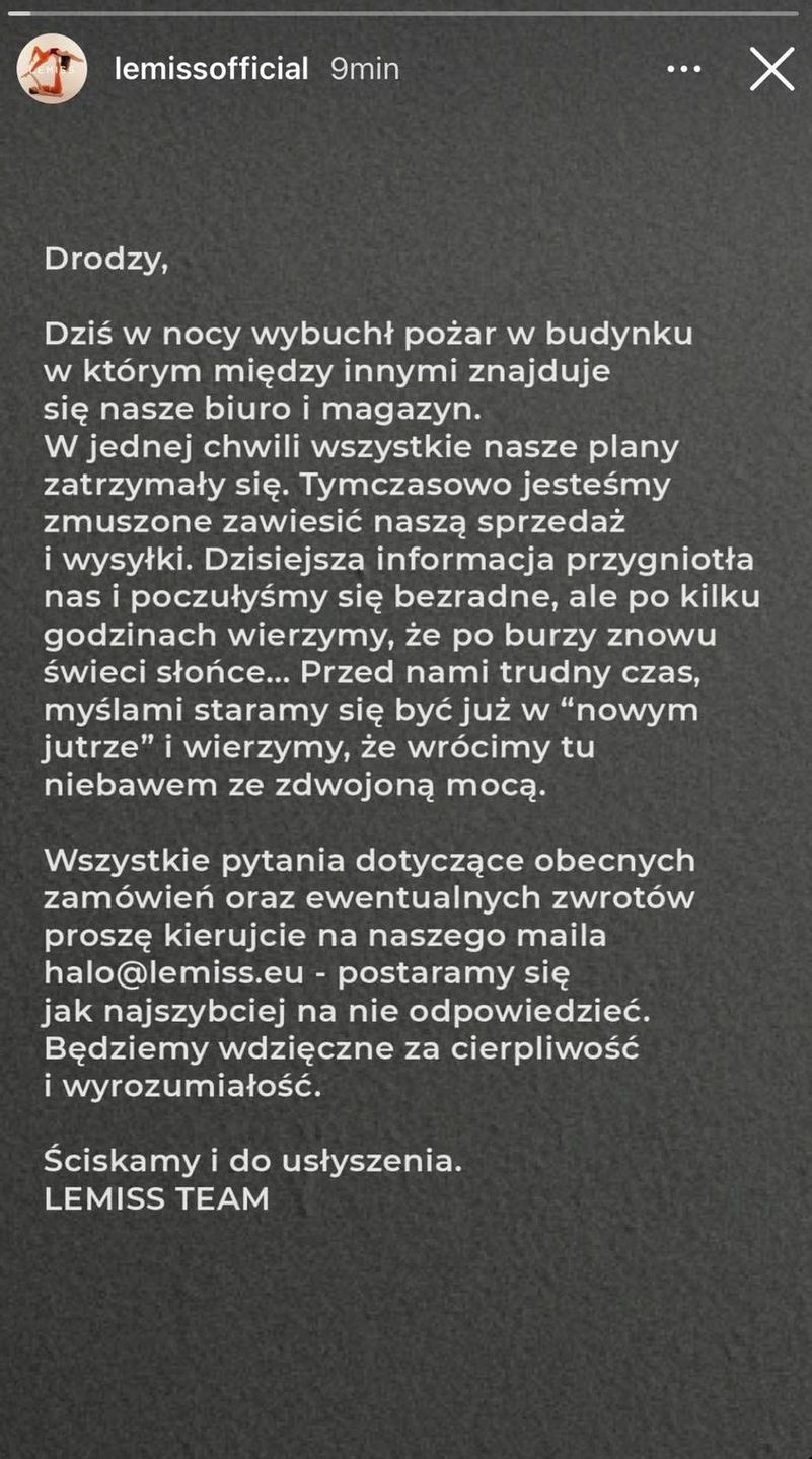 Oświadczenie firmy Lemiss