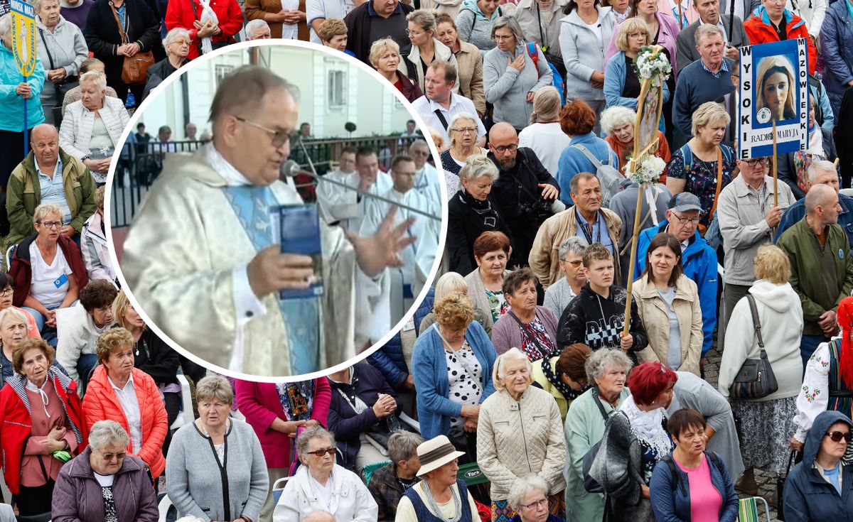 Dyrektor Radia Maryja Tadeusz Rydzyk podczas sobotniego przemówienia na Jasnej Górze 