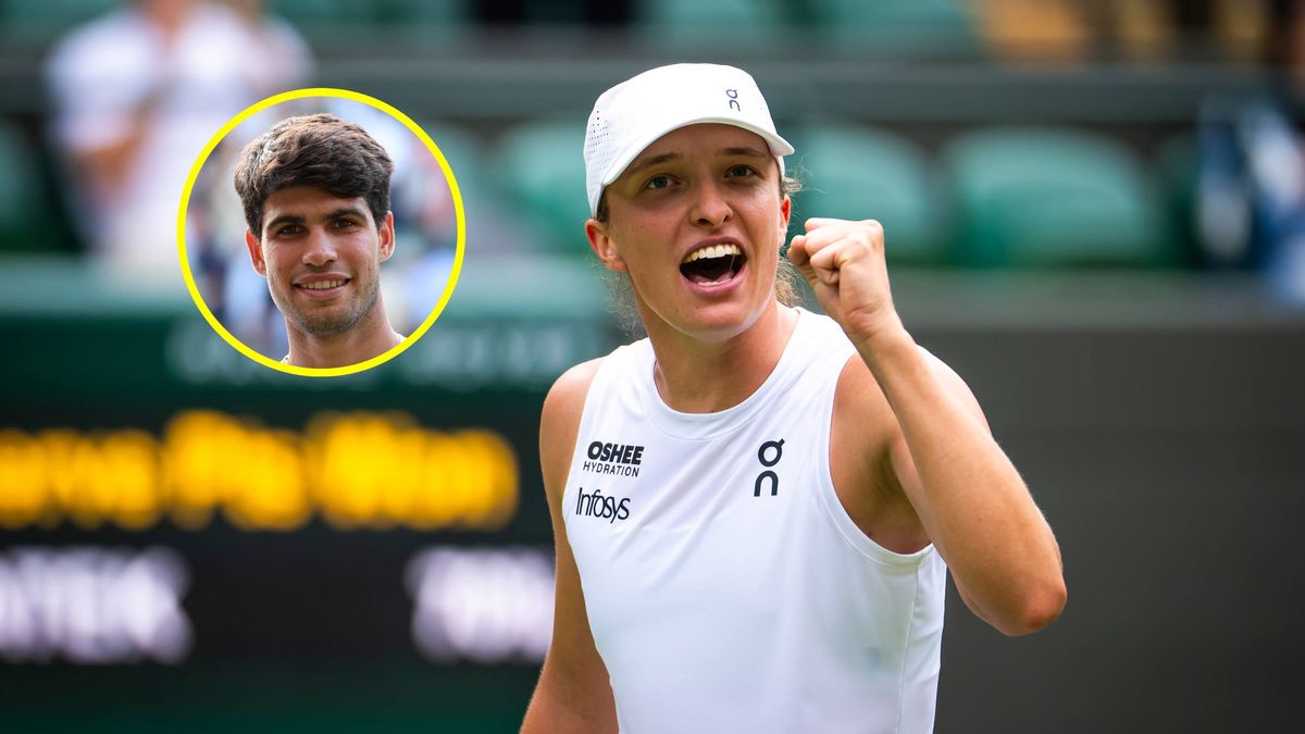 Getty Images / Robert Prange i Clive Brunskill / Na zdjeciu: Iga Świątek i Carlos Alcaraz