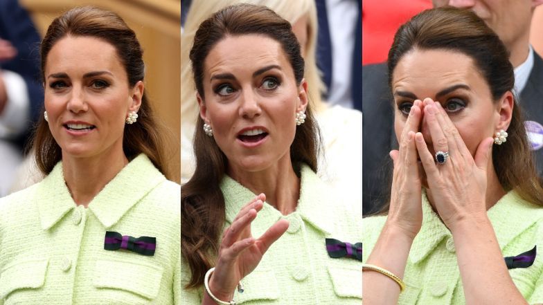 Przejęta Kate Middleton prezentuje bogatą paletę MIN podczas finału Wimbledonu. Uwagę zwracały kolczyki za prawie 30 TYSIĘCY ZŁOTYCH