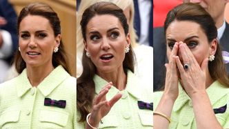 Przejęta Kate Middleton prezentuje bogatą paletę MIN podczas finału Wimbledonu. Uwagę zwracały kolczyki za prawie 30 TYSIĘCY ZŁOTYCH