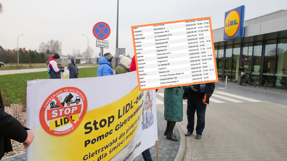 Organizatorzy protestów pod sklepami Lidl ujawnili lokalizacje