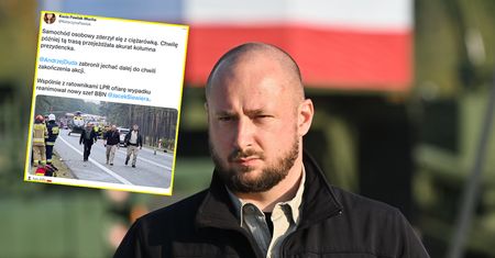 Reanimował rannych. Kolumna z Dudą zatrzymała się. Jest komentarz