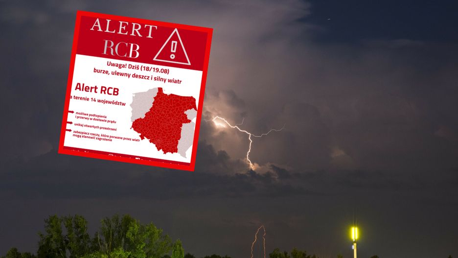 Alerty zostały wysłane do mieszkańców 14 województw