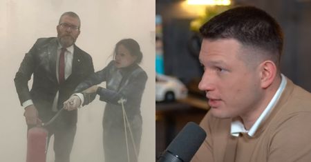 Sławomir Mentzen gorzko o "aferze gaśnicowej" Grzegorza Brauna: "Zaszkodził nam. Znowu wyszliśmy na WARIATÓW"