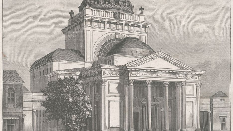 Wielka Synagoga - drzeworyt z 1878 roku