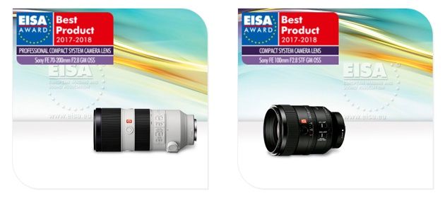 Sony obiektywy EISA 2017-2018