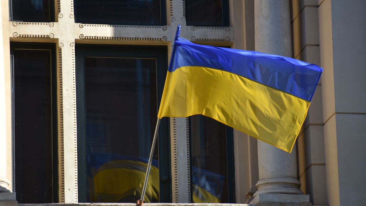 flaga, ukraina, ukrainy, symbol, barwy narodowe, bandera, niebieski, narodowy, krajowego, europa, podróż, baner, kraj, unia, architektura, dom, narody, kolory, narodowe, narodu, obrona, proporzec, dumna, duma