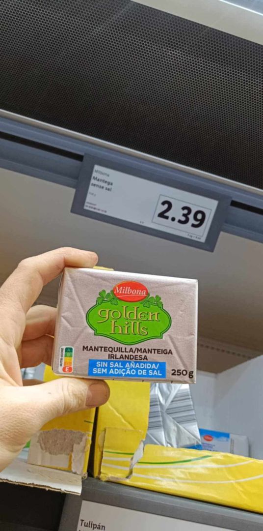 Cena masła w Lidlu w Hiszpanii.