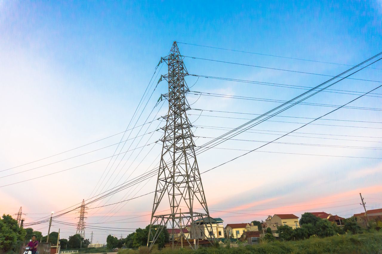 High voltage transmission tower; electricity; energy; power engineering