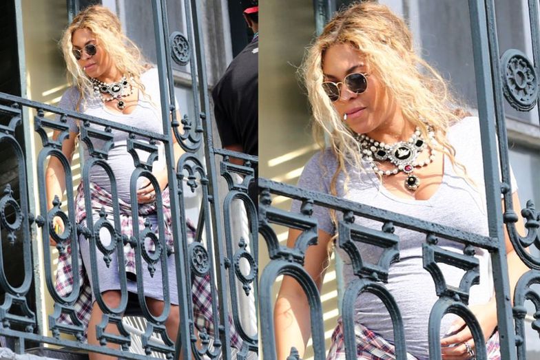 Beyonce na balkonie w Nowym Orleanie