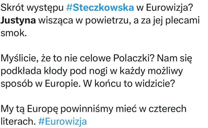 Internauci oburzeni skrótem występu Polski na Eurowizji